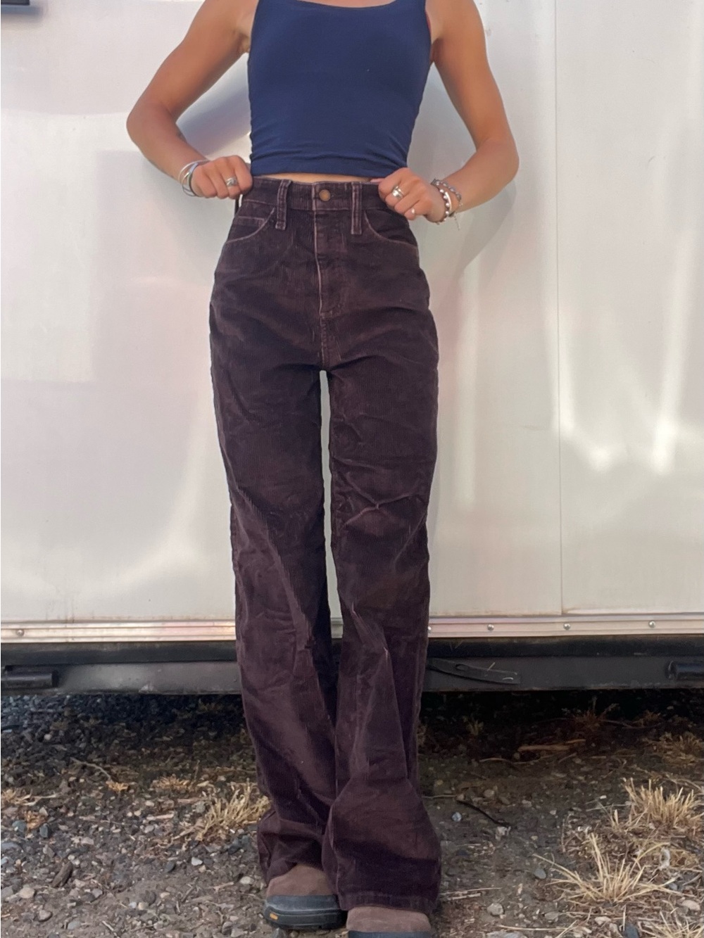 Universal Thread Brown High-Rise Wide Leg Corduroy Jeans